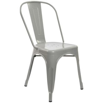 DKD Home Decor Silla Dkd Home Decor Gris Metal 53 X 45 X 85 Cm