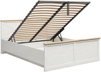 Petits Meubles Cama canap&eacute; 160x200 somier incluido estratificado Blanco marr&oacute;n