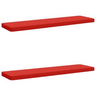 vidaXL Cuscini Per Panchina A 2 Pezzi Vught 2 Pz 100% Poliestere Rosso Vidaxl