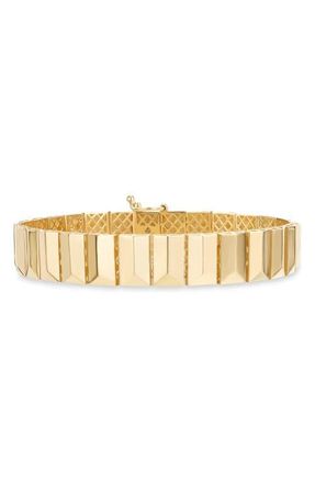 Lana Jewelry 14K Gold Grooved Flash Tile Bracelet in Yellow Gold at Nordstrom