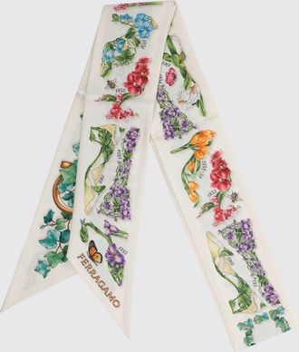 Ferragamo Bandeau in pura seta con stampa floreale all-over