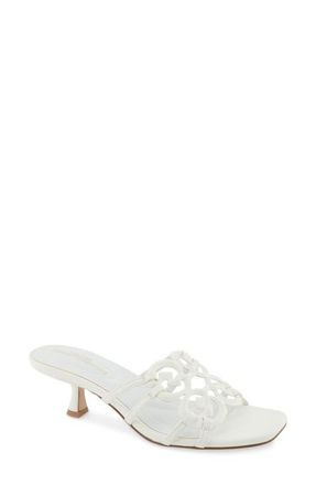 Christian Siriano Ixla Kitten Heel Sandal in Cloud Dancer at Nordstrom, Size 7.5