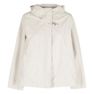 Fay Jassen, Dames, Beige, M, Nylon, Parka corto con cappuccio