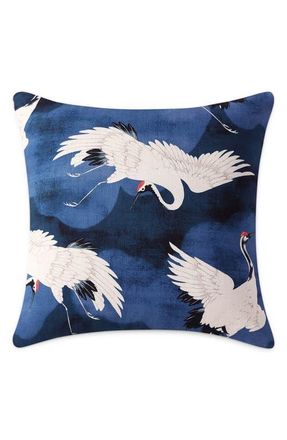 Sunday Citizen Crane in the Clouds Big Throw Pillow in Baritone Blue at Nordstrom