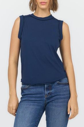 Dear John Denim Zo Crew Neck Vintage Jersey Tank in Black Iris at Nordstrom, Size X-Large