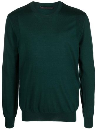 low brand crew-neck knitted jumper - Green