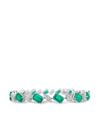 HYT Jewelry emerald and diamond tennis bracelet - Silver