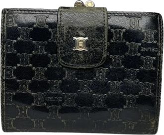 Celine Pre-owned Vintage Leren Portemonnee - Dames - Vintage Accessoires - Zwart - ONE Size - Leer - Vintage