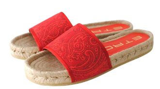 Etro Paisley Raffia Slides Size 39