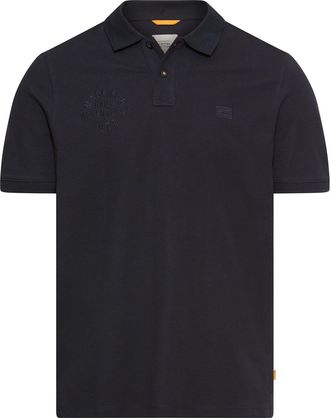Camel Active Poloshirt CAMEL ACTIVE, Herren, Gr. XL, schwarz navy, Piqu&eacute;, Obermaterial: 100% Baumwolle, bestickt, unifarben, normal h&uuml;ftbedeckend, Rundhals, B&uuml;ndch