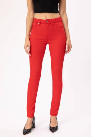 Kancan High Rise Skinny Red Jeans