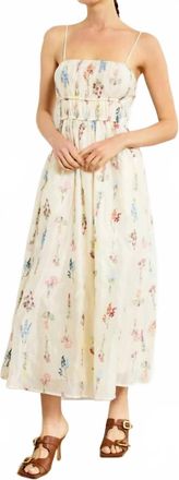 Line & Dot Fiori Maxi Dress In Cream