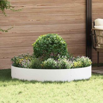 vidaXL Jardineras 5 Pcs Blanco 120 X 120 X 20 Cm Acero Vidaxl