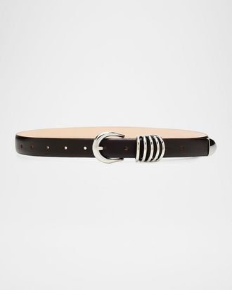 D&eacute;hanche Hollyhock Leather Belt