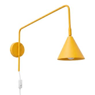 Sollux Lighting Aplique de pared amarillo acero alt. 30 cm