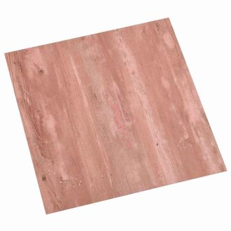 vidaXL Tablones De Suelo Autoadhesivos 30,5 X 30,5 Cm 20 Pcs Pvc Rojo Vidaxl