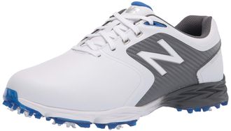 New Balance Mens Striker V2 Golf Shoe, White/Grey, 7.5 UK