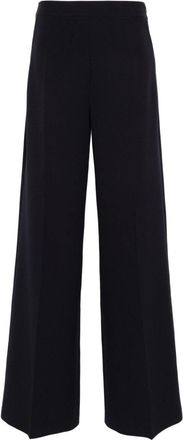 SAFiYAA crepe wide trousers - women - Elastane/Polyester - 38 - Blue