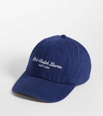 Polo Ralph Lauren cappellino con logo script navy-blu navy