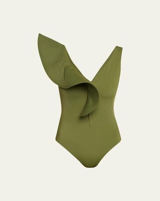 Johanna Ortiz Boleros Ruffled One-Piece Swimsuit