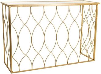 Wanderlust Deco Wanderlust Deco - Recibidor de metal dorado 120x40x80