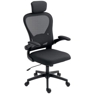 HOMCOM Silla de oficina 64x63x125 cm negro