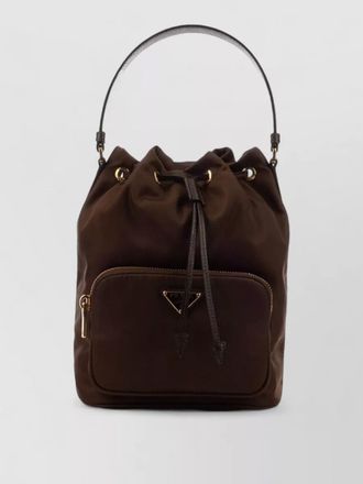 Prada bucket bag top handle front pocket