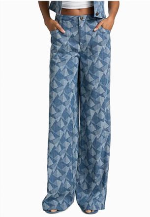 Ramy Brook Leo Pant In Geo Denim