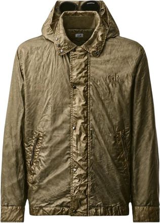 C.P. Company Opal Padded Goggle Jacket - Heren - Zomerjassen - Beige - S - Leer - Jassen