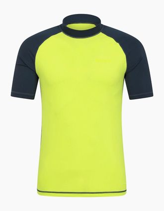 Mountain Warehouse Mens Mountain Warehouse Mens UV Protection Rash Guard - Yellow - Size: 38