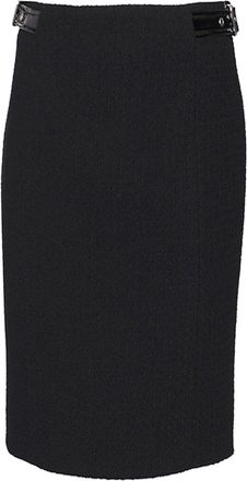 Moschino Lange Tube Rok - Dames - Midirokken - Zwart - S - Wol - Rokken