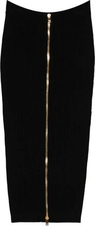 Balmain Gonna midi aderente con bottoni - Nero
