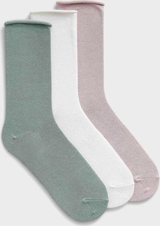 LEMON Womens Ultra-soft monochrome socks 3-pack