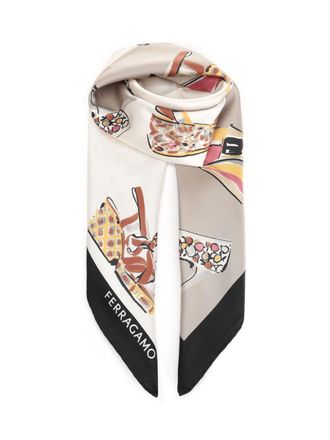 Ferragamo Genius Scarves And Foulards Beige-Donna