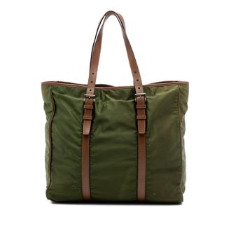 Prada Pre-owned Prada Leather Trimmed Tessuto Tote Ladies XC4HSMRLT4V4ZIXS