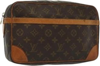 Louis Vuitton Pre-owned Clutches, female, Brown, Size: ONE SIZE Pre-owned Vintage Monogram Canvas Clutch