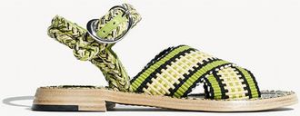 Amambaih Aurora Flat Sandals in Olive at Nordstrom, Size 40