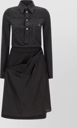 Maison Margiela virgin wool shirt midi dress