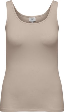 Only Carmakoma Tanktop ONLY CARMAKOMA CARTIME TANK TOP JRS NOOS, Damen, Gr. XL, pure cashmere, Jersey, Obermaterial: 95% Baumwolle, 5% Elasthan, unifarben, regular f