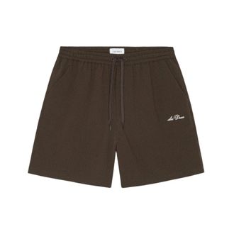 Les Deux Beachwear, male, Brown, Size: XL Stan Seersucker Swim Shorts