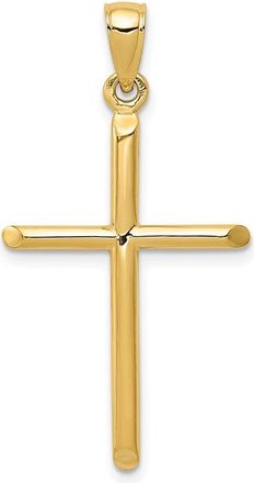 Diamond2Deal 14k Gold Polished Cross Pendant