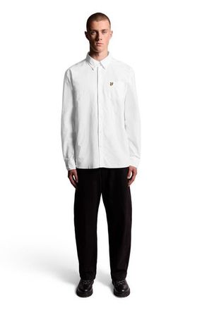 Lyle & Scott Plain Oxford Shirt in White at Nordstrom, Size Xx-Large