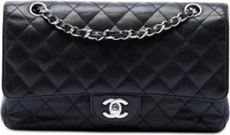 Chanel Pre-owned Vintage Double Flap Shoulder Bag - Dames - Vintage Schoudertas - Zwart - ONE Size - Leer - Vintage