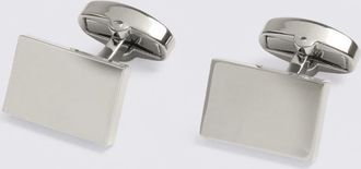 Moss Silver Rectangle Cufflinks
