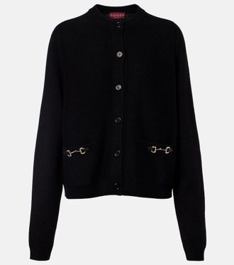 Gucci Horsebit wool and cashmere cardigan