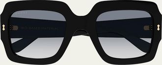 Gucci Gradient Rectangle Acetate Sunglasses