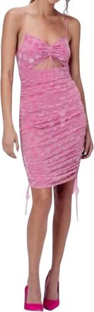 For Love & Lemons Womens Lusk Velvet Midi Dress In Pink