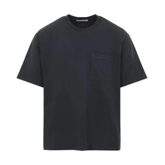 Marni T-Shirts, male, Black, Size: S Patches Cotton T-Shirt
