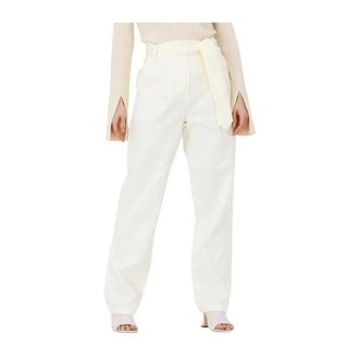 Notes du Nord Beige Caitlyn Broeken voor Dames - Dames - Straight fit broeken - Beige - L - Broeken