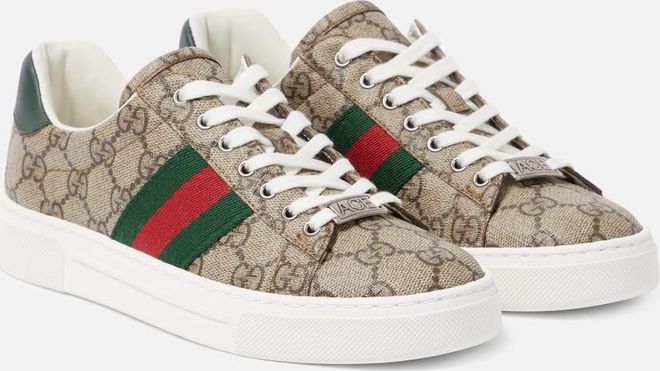 Ace leather-trimmed GG sneakers